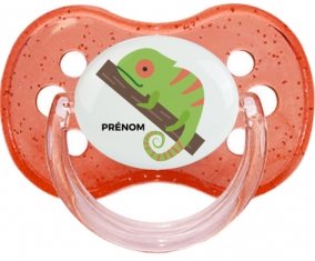 Camelion + prénom : Rouge à paillette embout cerise