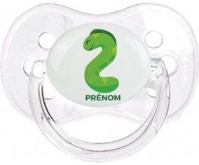 Deux ans anniversaire style 5 + prénom : Transparent classique embout cerise