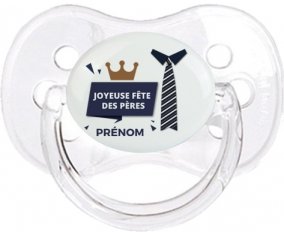 Joyeuse Fêtes des pères style 2 garçon + prénom : Transparent classique embout cerise