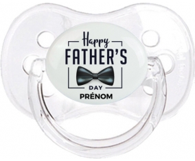 Happy father's day style 1 + prénom : Transparent classique embout cerise