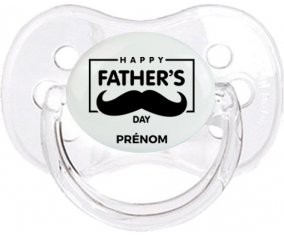 Happy father's day style 2 + prénom : Transparent classique embout cerise