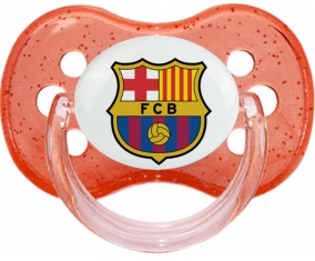 FC Barcelone + prénom : Rouge à paillette embout cerise