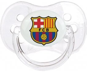 FC Barcelone + prénom : Transparent classique embout cerise