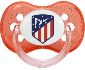 Club Atlético de Madrid + prénom : Rouge à paillette embout cerise