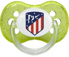 Club Atlético de Madrid + prénom : Vert à paillette embout cerise
