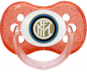 Inter de Milan + prénom : Rouge à paillette embout cerise