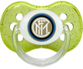 Inter de Milan + prénom : Vert à paillette embout cerise