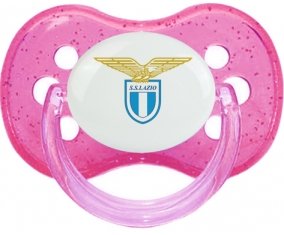 Società Sportiva Lazio + prénom : Rose à paillette embout cerise