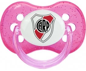 Club Atlético River Plate + prénom : Rose à paillette embout cerise