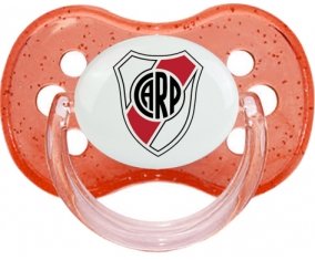Club Atlético River Plate + prénom : Rouge à paillette embout cerise