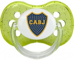 Club Atlético Boca Juniors + prénom : Vert à paillette embout cerise