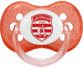 Club Africain + prénom : Rouge à paillette embout cerise