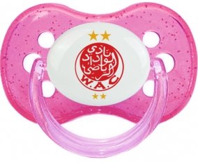 Wydad Athletic Club + prénom : Rose à paillette embout cerise