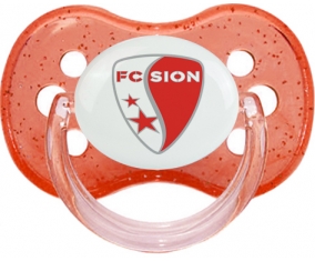 FC Sion + prénom : Rouge à paillette embout cerise