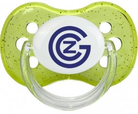 Grasshopper Zurich + prénom : Vert à paillette embout cerise