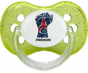 Force Paris saint-germain + prénom : Vert à paillette embout cerise