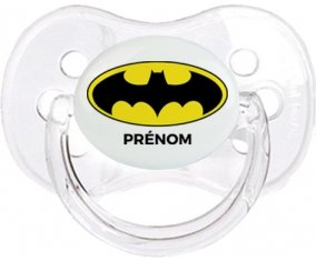 Batman + prénom : Transparent classique embout cerise