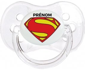 Superman + prénom : Transparent classique embout cerise