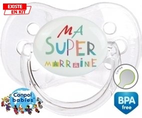 Ma super marraine + prénom : Transparent classique embout cerise