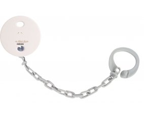Attache tétine Éléphant style 5 + prénom couleur Grise