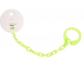 Attache tétine Éléphant style 5 + prénom couleur Verte