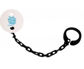 Attache tototte It's a boy + prénom couleur Noire