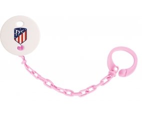 Attache sucette Club Atlético de Madrid couleur Rose clair