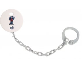 Attache tototte Force Paris saint-germain + prénom couleur Grise