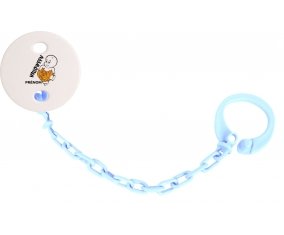Attache tototte Halloween casper + prénom couleur Bleu ciel