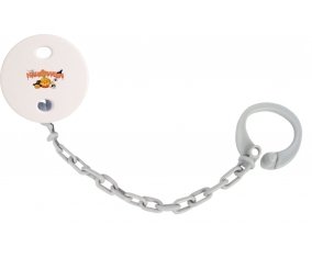 Attache tétine Halloween style 2 couleur Grise
