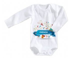 Body bébé Joyeux anniversaire style 1 + prénom 3/6 mois manches Courtes