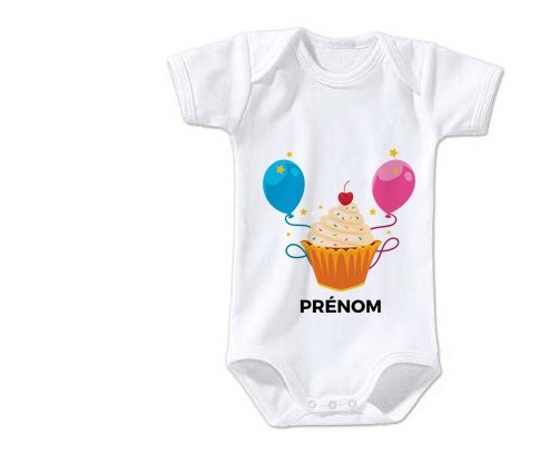 Body Bebe Personnalise Gateau Ballon Anniversaire Prenom En Coton Body Bebe Personnalise Gateau Ballon Anniversaire Prenom En Coton