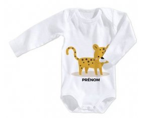 Body bébé Tigre style 2 + prénom 12/18 mois manches Courtes