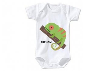 Body bébé Camelion + prénom 6/12 mois manches Courtes