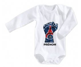 Body bébé Force Paris saint-germain + prénom 3/6 mois manches Longues