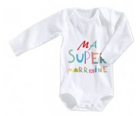 Body bébé Ma super marraine 12/18 mois manches Courtes