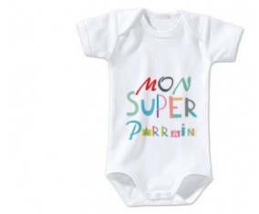 Body bébé Mon super parrain 3/6 mois manches Longues