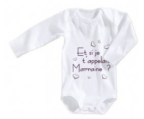 Body bébé Et si je t'appelais Marraine ? 6/12 mois manches Courtes