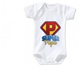 Body bébé Super Papa 3/6 mois manches Courtes