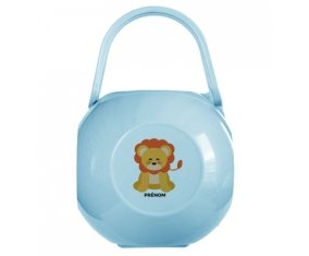 Boîte à sucette Lion style 3 + prénom de couleur Bleue