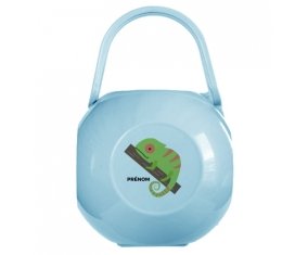 Boîte à sucette Camelion + prénom de couleur Bleue