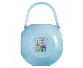 Boîte à sucette Make a wish + prénom de couleur Bleue