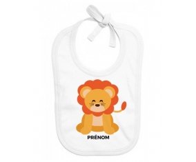 Bavoir bébé design Lion style 3 + prénom