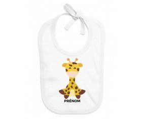 Bavoir bébé design Girafe style 4 + prénom