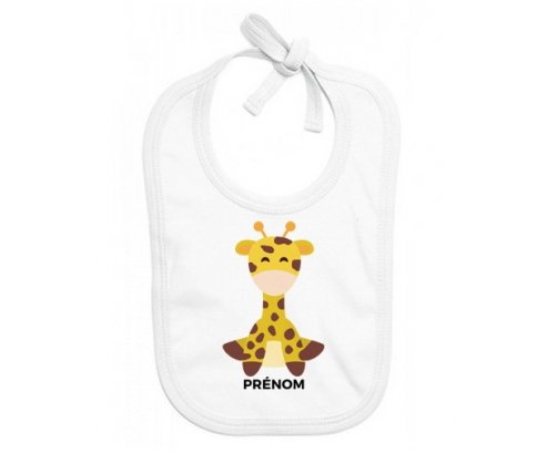 Bavoir bébé design Girafe style 4 + prénom