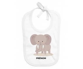 Bavoir bébé design Éléphant style 5 + prénom