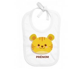 Bavoir bébé design Tigre style 3 + prénom