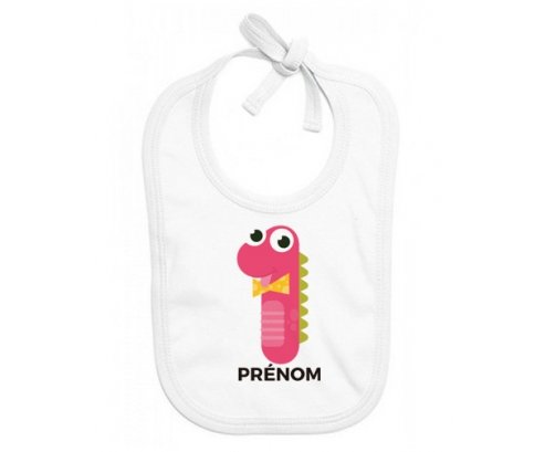 Bavoir bébé design un an anniversaire style 3 + prénom