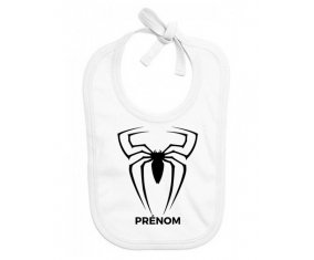 Bavoir bébé design Spiderman araignée + prénom