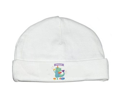 Bonnet bébé design Joyeux anniversaire style 2 + prénom